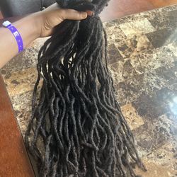 Real Human Dreadlocks – 44 Locs – 25-26 Inches – Natural, Full Set