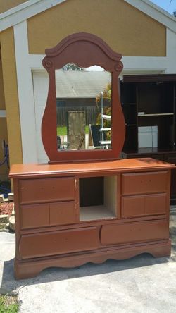 Dresser and mirror
