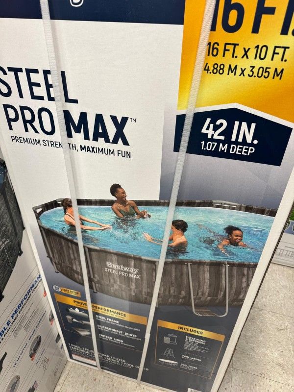 Brand New 16x10x42 Swimming Pool Includes Filter Pump,ladder,and Cover