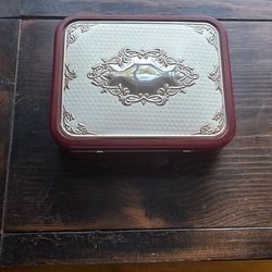 Sterling Silver Topped Italian Jewelry Box 