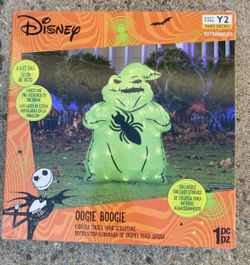 Disney Nightmare Before Christmas Oogie Boogie 2.3 FT Lighted Tinsel Yard Decor