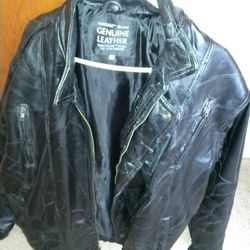 Is A Real Jacket Leather Sweater For A Man Size Large Thanks