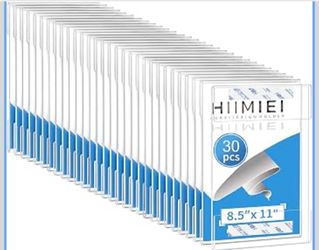 30 Pack Clear Acrylic Wall Mount 8.5x11 Sign Holder, Portrait Door Plexiglass Display Sign Holder Adhesive with 3M Tape, Plastic Photo Ads Frames Used