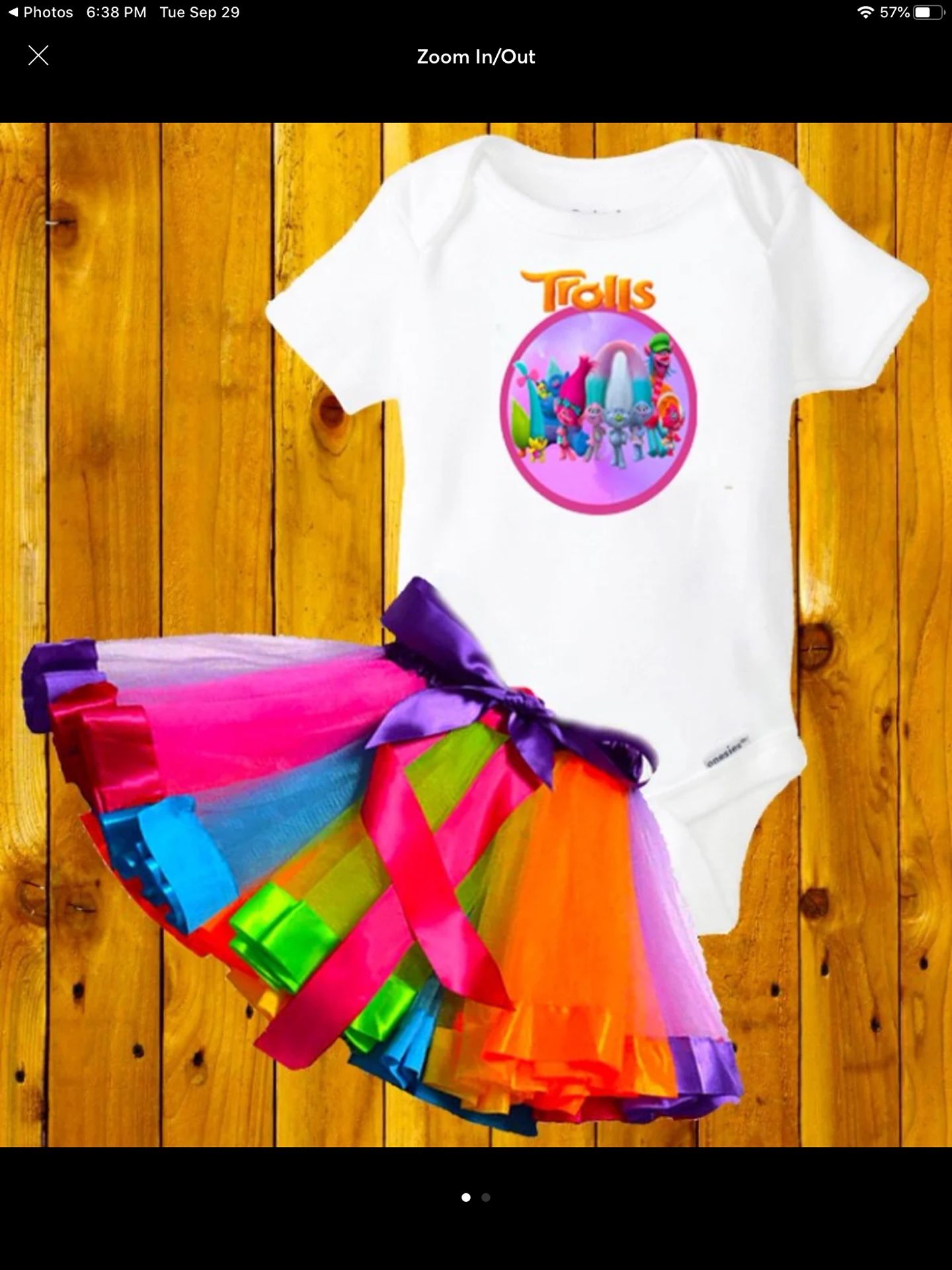Trolls baby outfit 18m