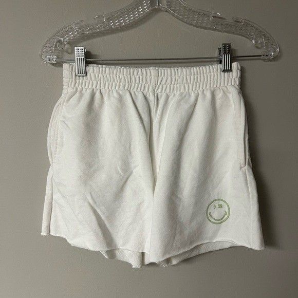 H&amp;M White SMILEY Sweat Shorts
