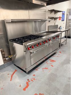 American Range AR-36G-6B 72" 6 Burner Gas Range w/ Griddle & (2) Standard Ovens