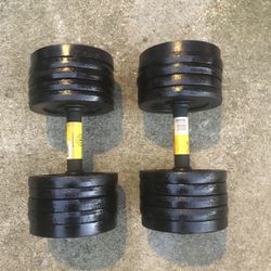 Pair of 55 Lb Dumbbell Changeable 10 -110 Lb