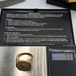 Solid 10kt Gold Money Sign Ring Anillo Solido De Oro 10kt