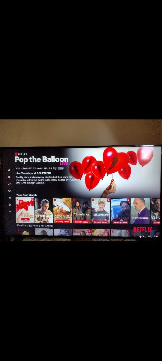 Samsung 50 In 50" Smart TV 4K video, movie Smart connection with blue tooth, WiFi