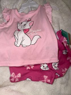 Baby girl Disney Marie short set 24m NWT