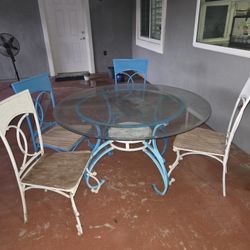 Beautiful Glass Top Dining Set 