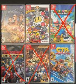 NINTENDO SWITCH GAMES - MAKE OFFER