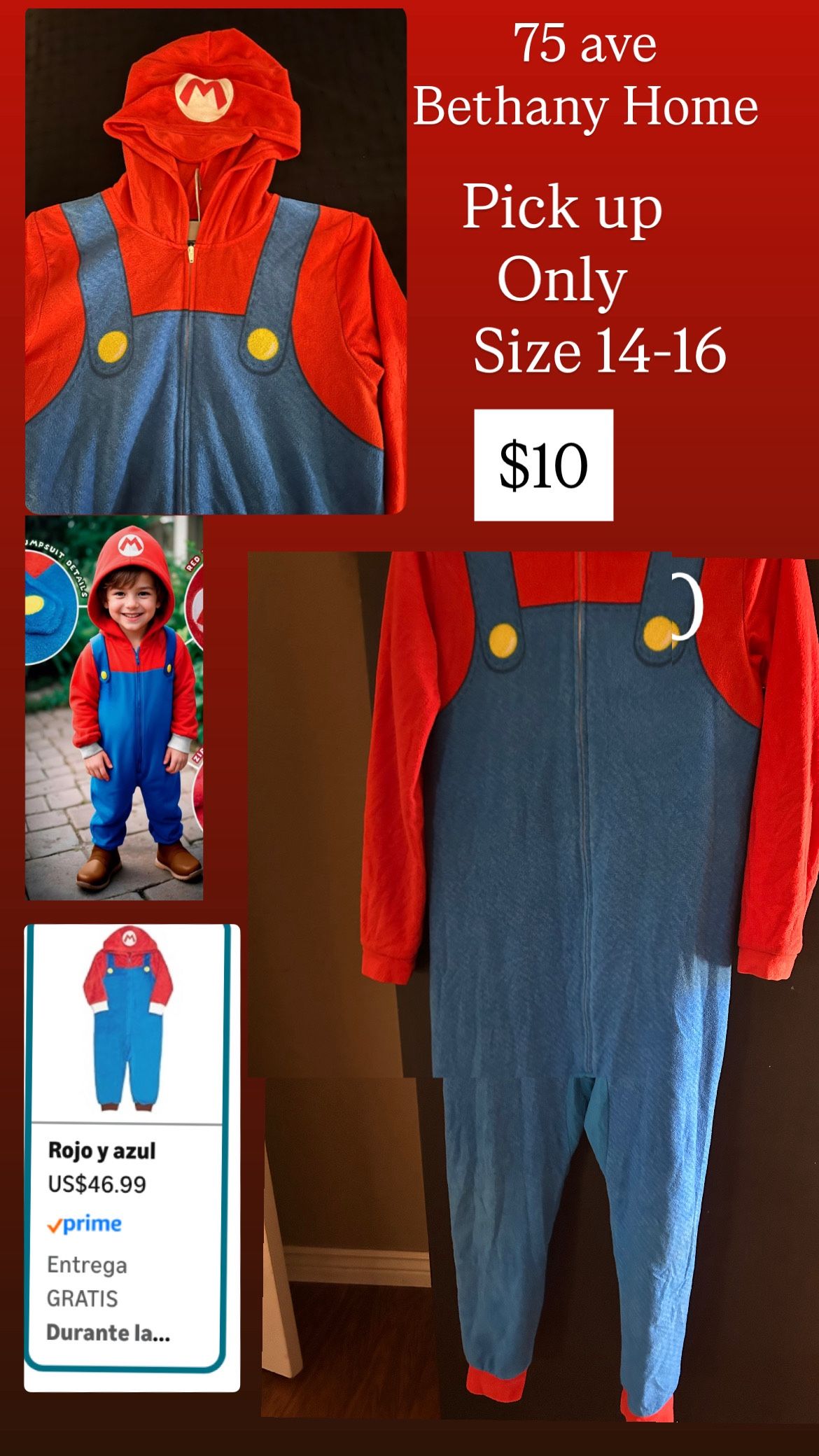 Mario Bross Costume