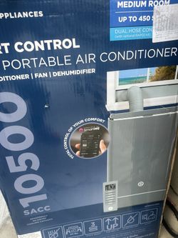 🥶 NEW GE 10,500 BTU Smart Portable Air Conditioner with Dehumidifier and Remote, Grey WIFI