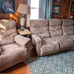 Recliner couch and chair 