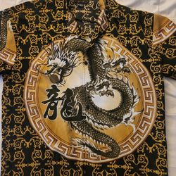 Gold Dragon Dress Shirt