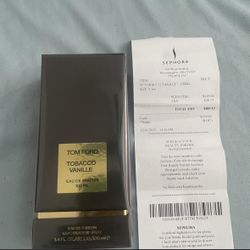 Tom Ford Tabacco Vanille Mens Cologne 3.4oz brand new