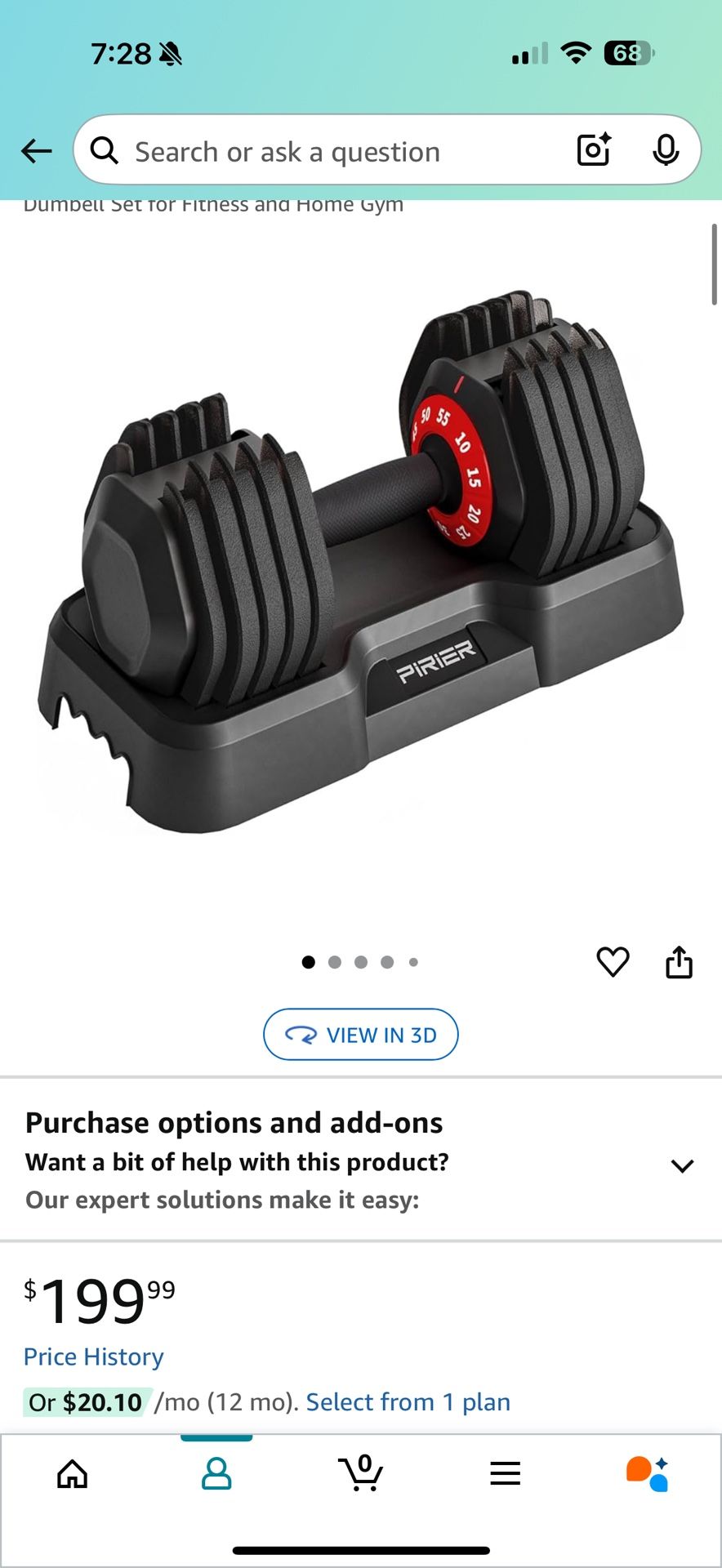 Adjustable Dumbbell 55LB