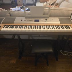 Yamaha YPG535 88 Key Digital Piano
With Weighted Keys, Pedal, New Music Stand,  Metal Keyboard Stand And Stool 