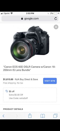 Canon EOS 60 DSLR Camera/ Canon 18-200mm IS