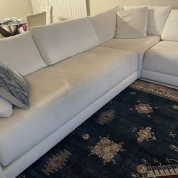 White sectional 