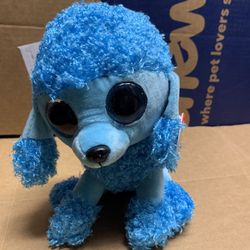 TY Beanie Boos - MANDY the Blue Poodle Medium Size - 9 inch New with labels and tags 