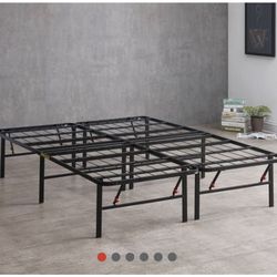 King Bed Metal Frame And Separate Headbord . Factory Sealed