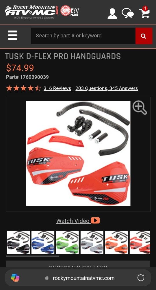 Tusk D-Flex Pro Handguards For Dirt Bike / Motorcycle