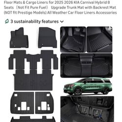 2025-2026 Kia Carnival All Weather Floor Mats 