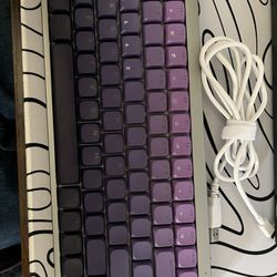 XVX slim Keyboard With Purple Fading Keycaps