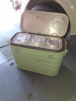 Vintage Military Food Carrier Ice Chest Exellent Condition Firm