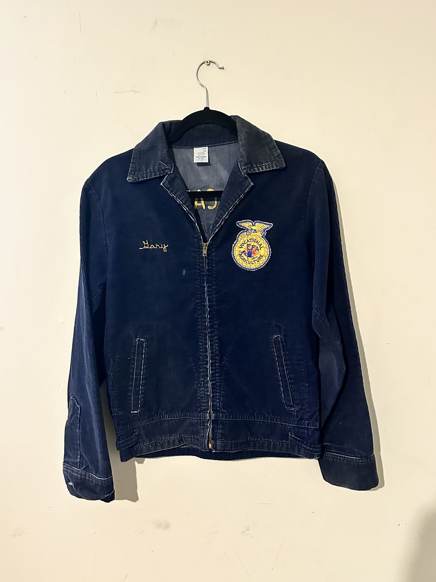 FFA Agricultural North Carolina Rosewood Corduroy Vintage Jacket Size 36 Or Small