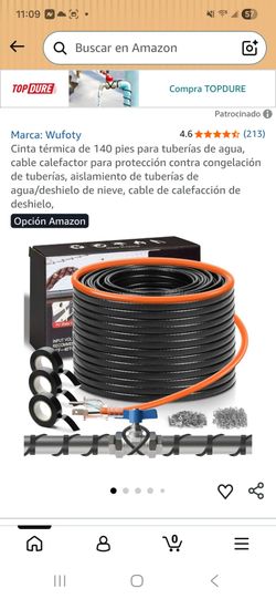 Cinta termica de 140 pies para tuberia de agua