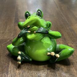 Ceramic Frog Coin Bank 