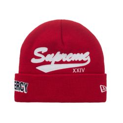 Supreme New Era Beanie 2024 Red