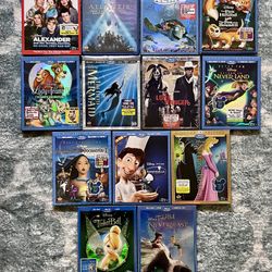 Disney Movie Blu-Ray Lot Of 13 New/Sealed