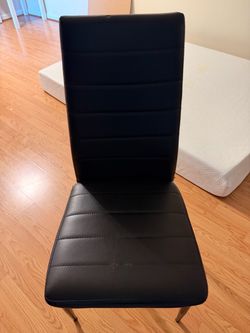 Black Faux Leather Dining Chair