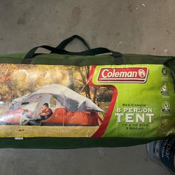 Coleman Red Canyon 8-Person Tent — 17’x10’, 3 Rooms
