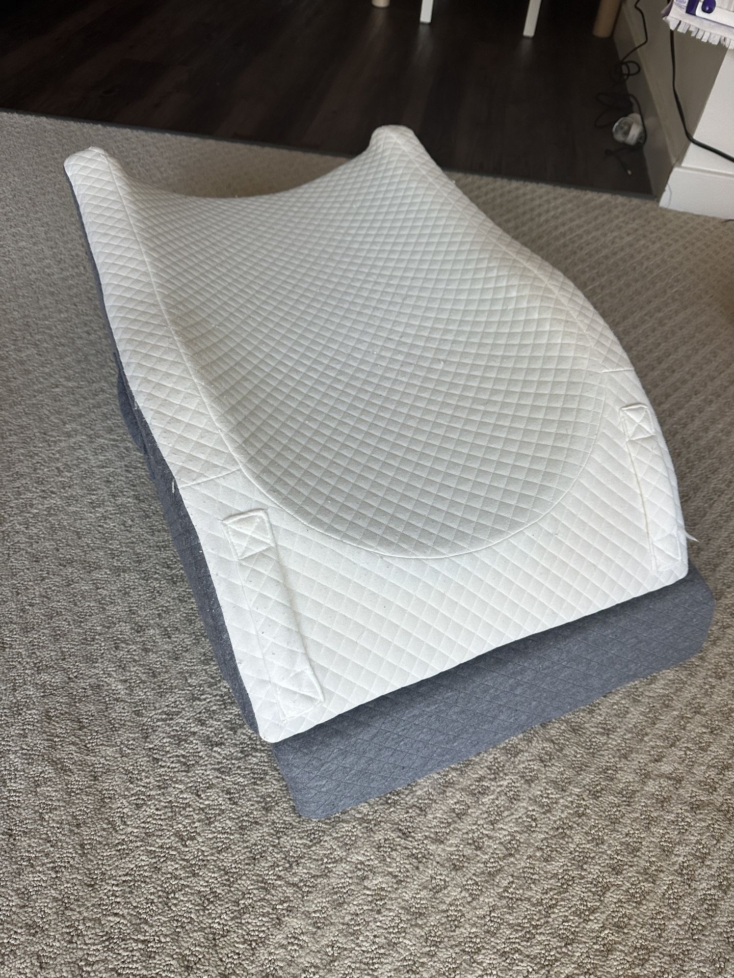 Two Leg Rest Pillow Elevated