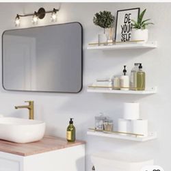 White And Gold Shelf