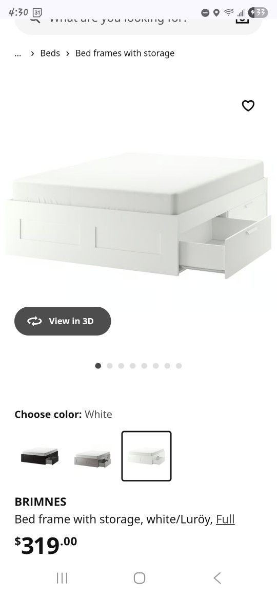 Full Brimnes Ikea Bed Frame