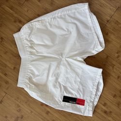 Prada Linea Rossa White Nylon Shorts – Size Small – Designer Shorts