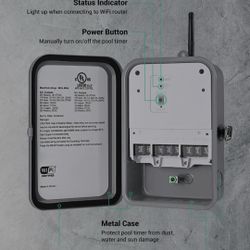 DEWENWILS Wireless Wi-Fi Pool Pump Timer Box for Pool, Water Heater, Compatible with Smart Phone, Alexa, Google Assistant--SHOWT01A