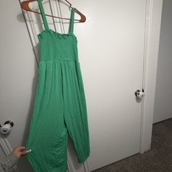 green jumpsuit 