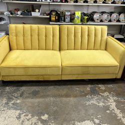 Perdue 81.5” velvet sleeper sofa