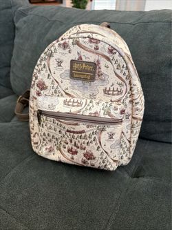 Loungefly Harry Potter School Grounds Hogwarts Mini Backpack Map Pattern