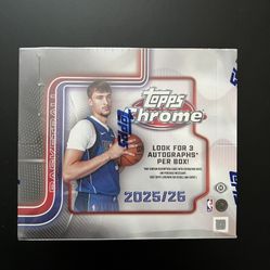 2025 Topps Chrome Basketball Jumbo Box