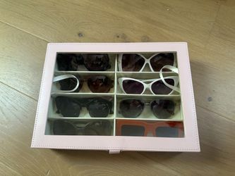Pink sunglasses box