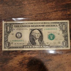 2013 Series L Dollar San Francisco Note Cool Serial Circulated - ends with "5000 S"