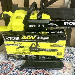 Ryobi 40 V HP Brushless 14 " Battery Chain Saw  TOOL ONLY